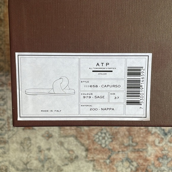 NIB ATP Atelier Capurso Slide Sandal / sage - Picture 3 of 9